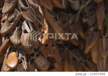 Traditional leather shoes, Skopje, Macedonia. Traditional leather shoes, Skopje, Macedonia. 21957000