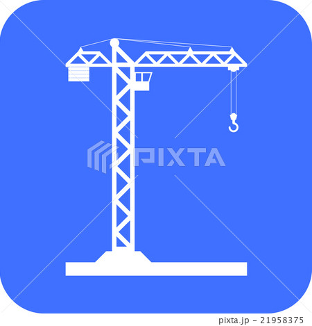 Building Tower crane icon - vector. 21958375