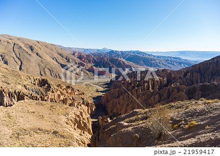 Eroded mountain range around Tupiza, Bolivia 21959417