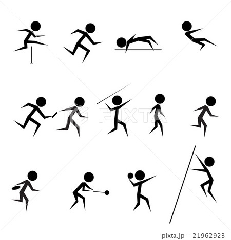 set of athletics icons 21962923