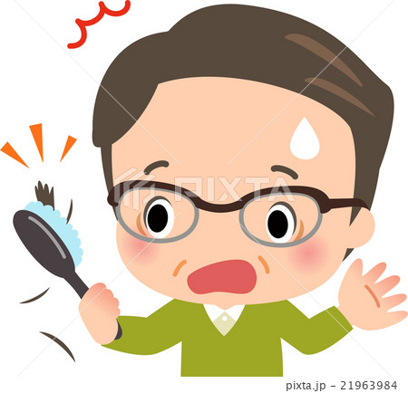 抜け毛の量が多くて驚く中年男性 21963984