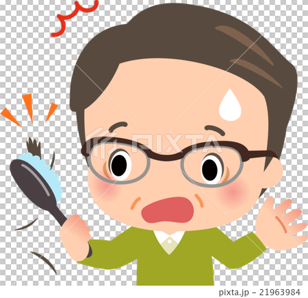 抜け毛の量が多くて驚く中年男性 21963984