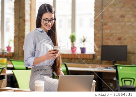 Nice girl working in the office 21964333
