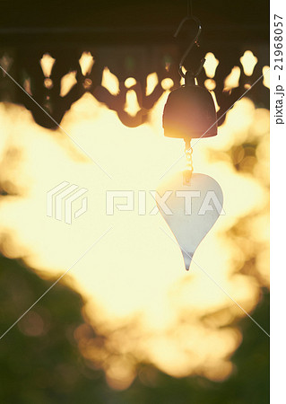 Thai bell at evening with silhouette style Thai bell at evening with silhouette style 21968057