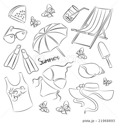 Collection of summer symbols 21968893