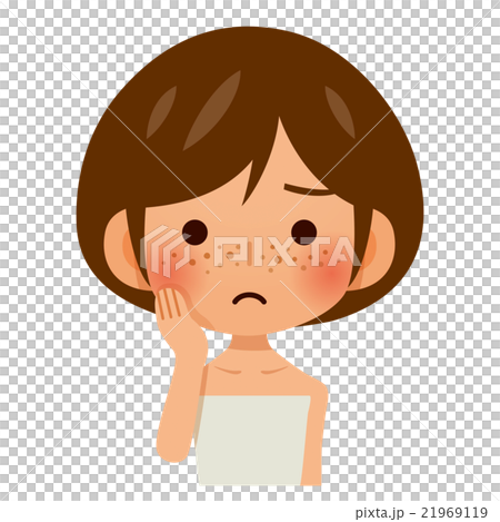 Women suffering from freckles 21969119