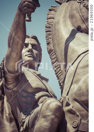 Warrior on a Horse statue  on Skopje Square 21969300