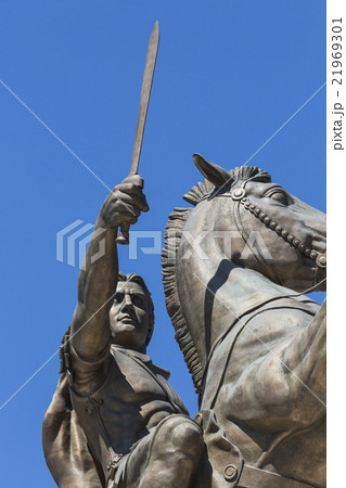 Warrior on a Horse statue on Skopje Square Warrior on a Horse statue on Skopje Square 21969301