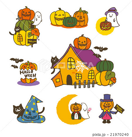 ハロウィンイラスト セットのイラスト素材