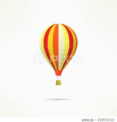 Colorful hot air balloon isolated on white 21971513