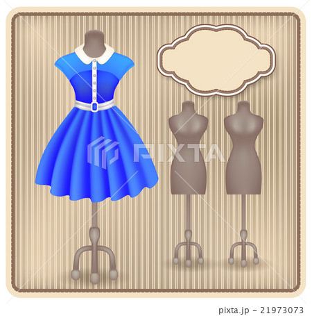Dress in retro style on dummy 21973073
