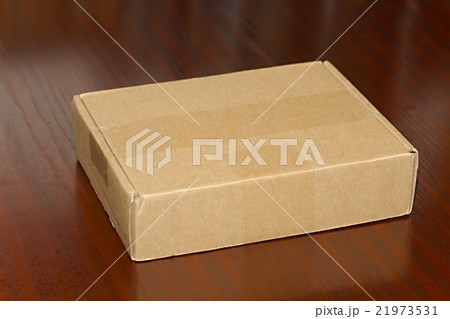 Cardboard Box on Desk 21973531