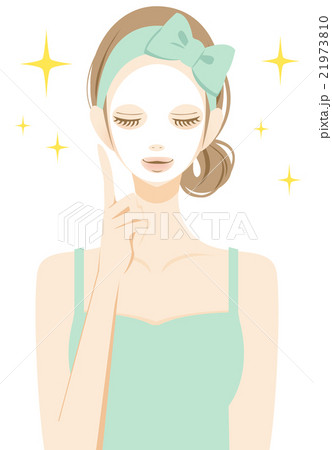 パックをする女性 美容 ビューティー パックをする女性 美容 ビューティー 21973810