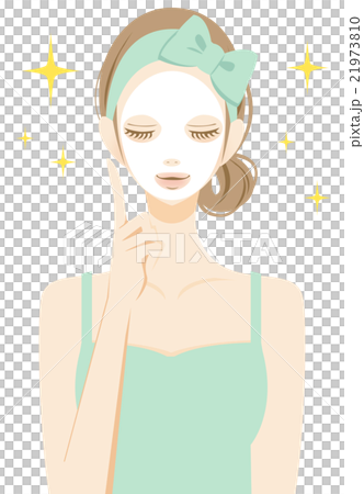 パックをする女性 美容 ビューティー パックをする女性 美容 ビューティー 21973810