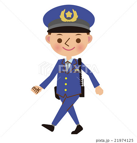 歩く男性警察官 歩く男性警察官 21974125