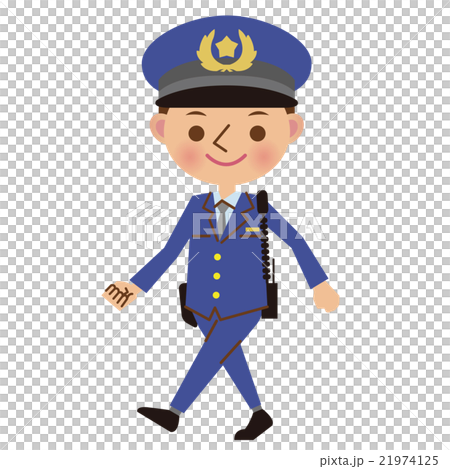 歩く男性警察官 歩く男性警察官 21974125