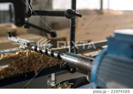 Machine tool with drill for woodworking, close-up Machine tool with drill for woodworking, close-up 21974389