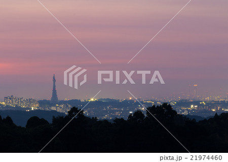 千早赤阪村から見る夕暮れの風景 21974460