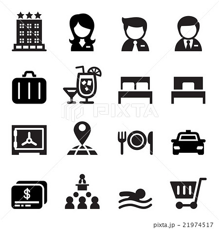 Hotel Icon Setのイラスト素材 Hotel Icon Setのイラスト素材