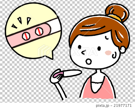 Illustration material: female pregnancy test judgment 21977171