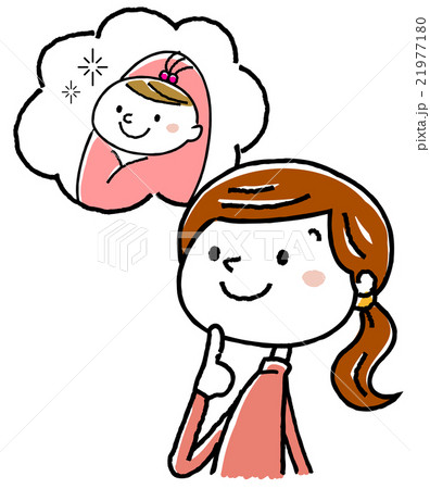 イラスト素材：妊婦と生まれてくる子供 21977180
