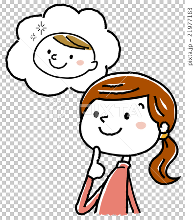 Illustration material: Pregnant woman and born child Illustration material: Pregnant woman and born child 21977183