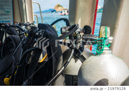 Oxygen air Tanks and Gear for Scuba Diving Oxygen air Tanks and Gear for Scuba Diving 21979126