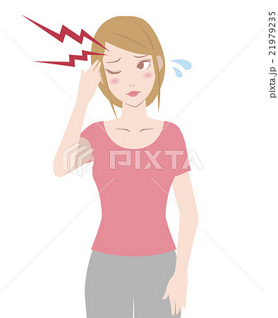 若い女性と頭痛 若い女性と頭痛 21979235