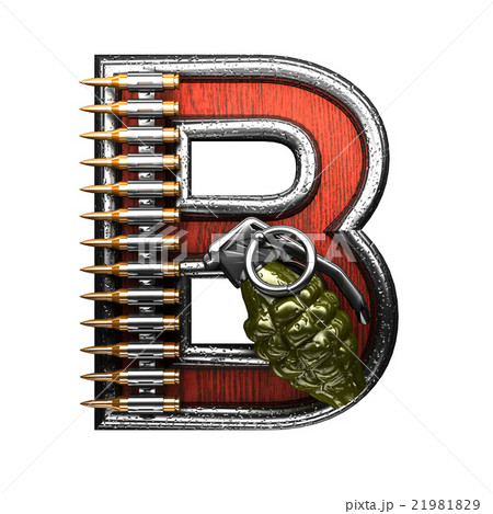 b military letter. 3D illustration b military letter. 3D illustration 21981829