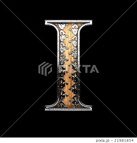 i silver letter. 3D illustration i silver letter. 3D illustration 21981854