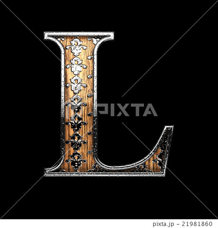 l silver letter. 3D illustration 21981860