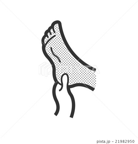 massaging gout feet icon 21982950