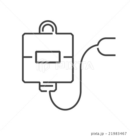 line icons Medical Pharmacist, saline bag icon 21983467