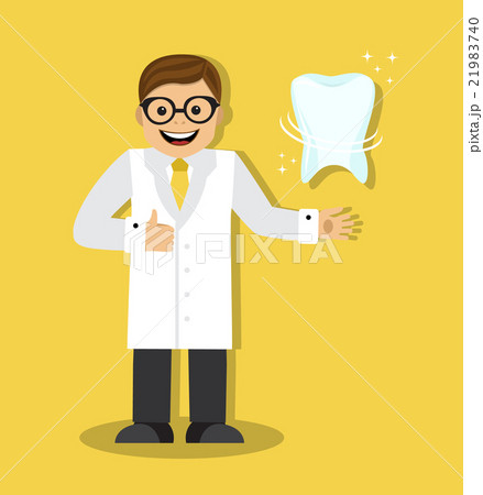 dentist and a healthy tooth 21983740