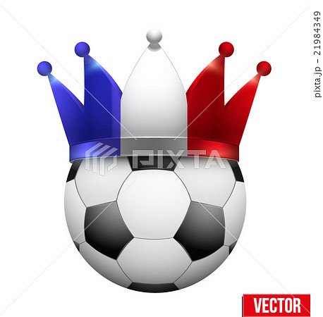 Soccer ball with French flag crown. Soccer ball with French flag crown. 21984349