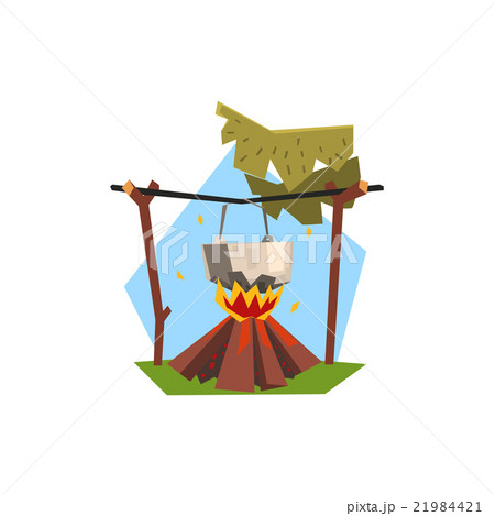Cooking Pot On Campfire 21984421