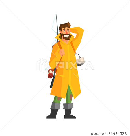 Male Adventurer With Fishing Equipment Male Adventurer With Fishing Equipment 21984528