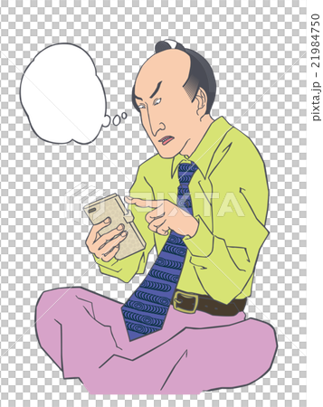 Illustration of Ukiyoe style style men (smart operation) 21984750