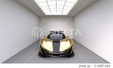 Sports car front view. The image of a sports 21985388