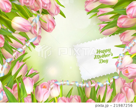 Bouquet of tulips. EPS 10 21987256