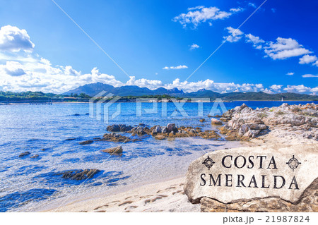 Beach on Sardinia island, Costa Smeralda, Italy Beach on Sardinia island, Costa Smeralda, Italy 21987824