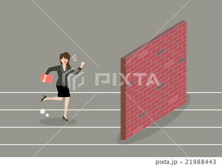 Business woman race to dead end Business woman race to dead end 21988443
