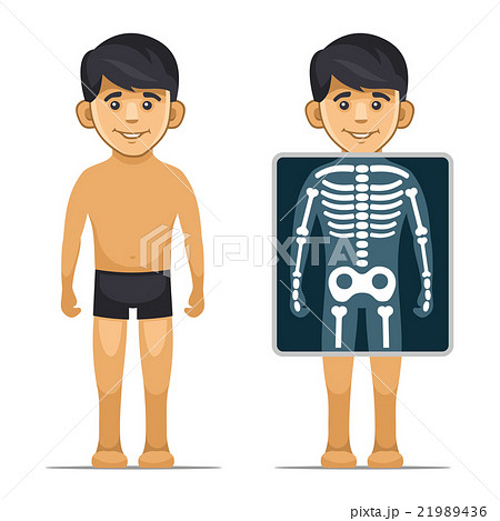 Two Cartoon Style Boy with X-ray Screen and 21989436