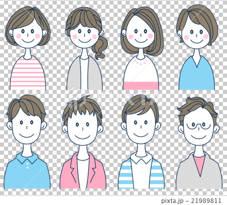 男女のイラスト(セット) 男女のイラスト(セット) 21989811