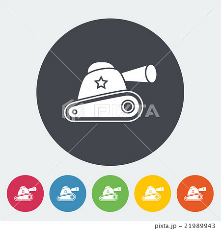 Tank toy flat icon Tank toy flat icon 21989943