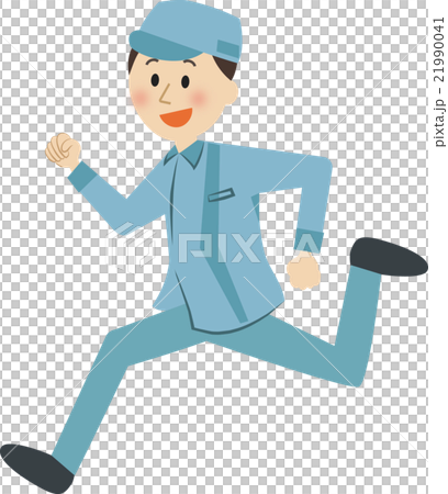 Running workers - Stock Illustration [21990041] - PIXTA