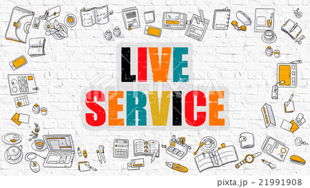 Live Service on White Brick Wall. 21991908