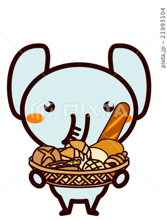 パンと動物シリーズのイラスト素材