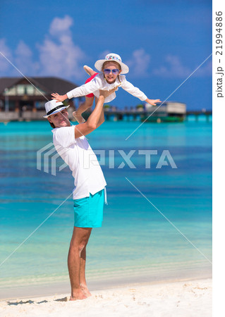 Adorable little girl and happy father during 21994886