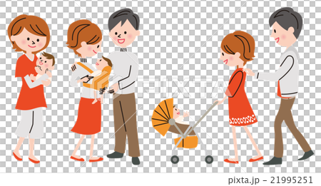 赤ちゃん　家族 21995251